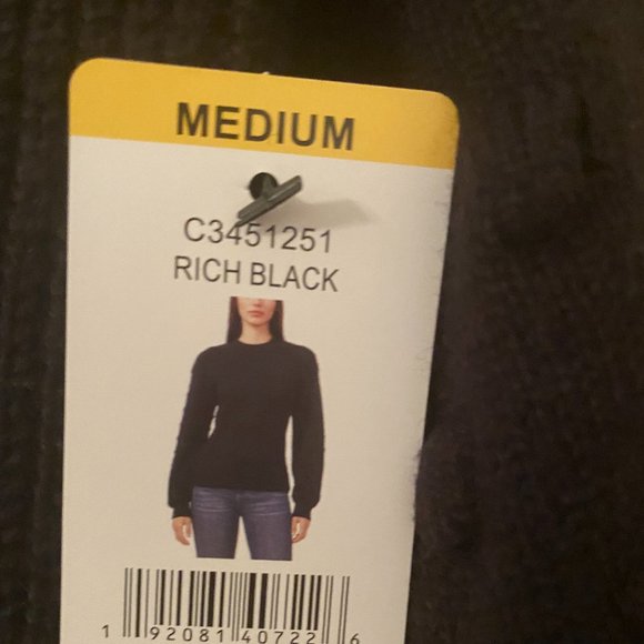 Vince Camuto Women's Sweater with puffed sleeves - raised dots on sleeves - Med - Picture 2 of 4